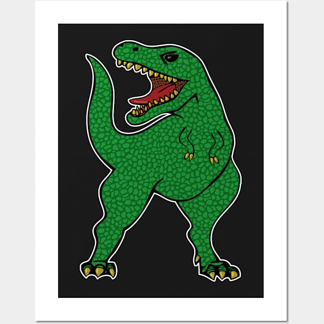 T-Rex Wall Art by headrubble